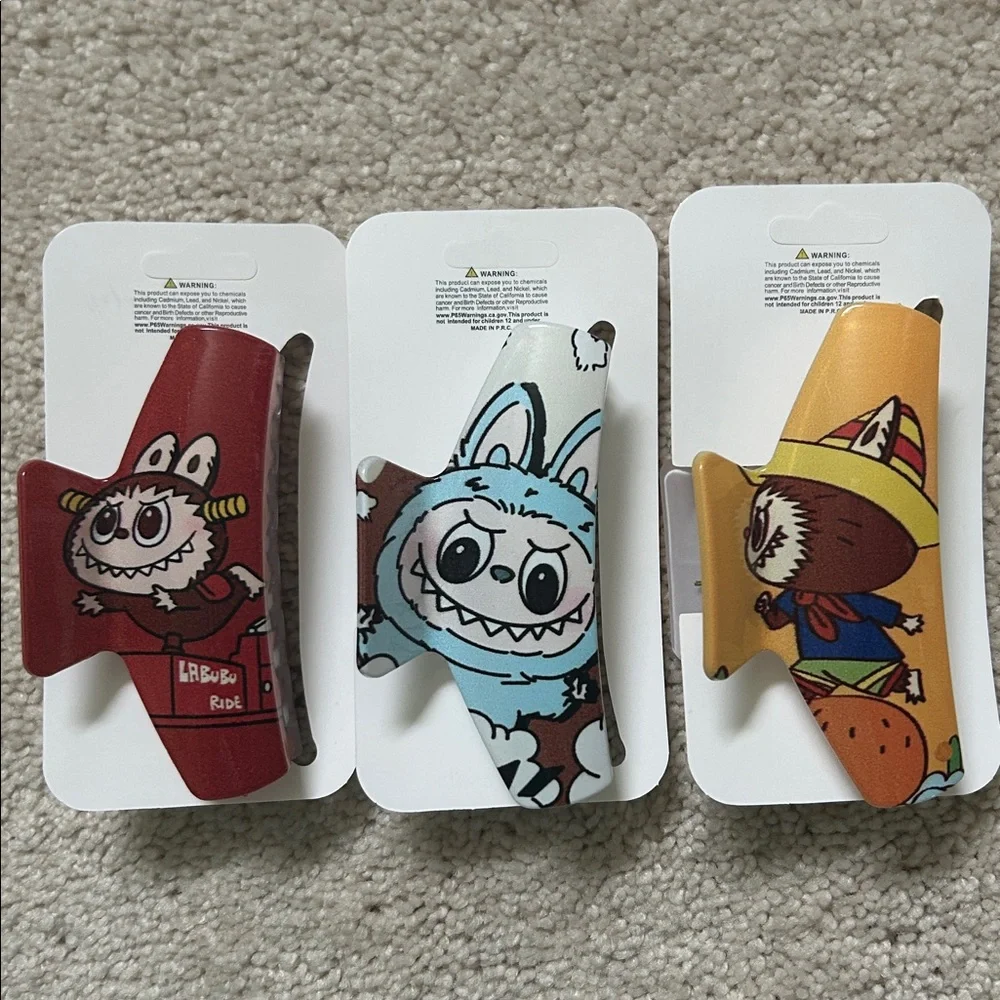 Labubu Inspired Hair Clips | 3 Pack